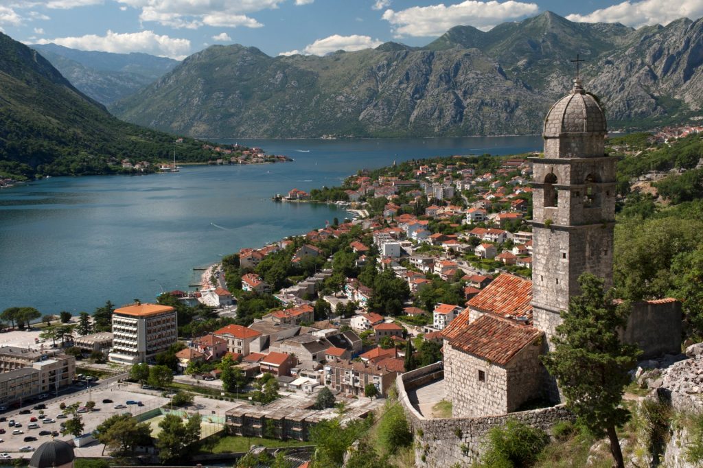 "Crkva Gospa od Zdravlja" church, Kotor bay, Montenegro.